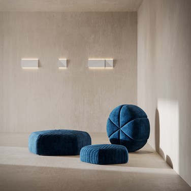 Square shape lighting in a modern living room